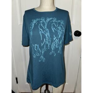 Women's Blue Graphic Tee